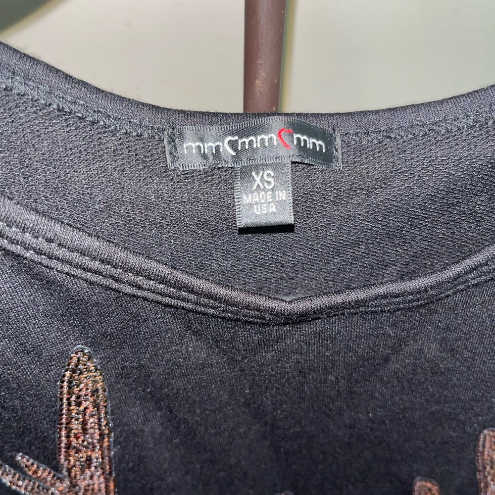 Black Reindeer Top with Sequin Design - Picture 3 of 4